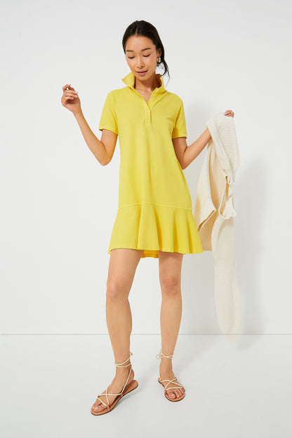 Yellow Pique May Polo Dress
