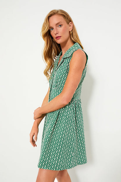 Greenbriar Eyelet Sleeveless Noelle Shirt Dress