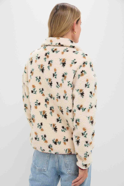 Rust Multi Fleece Aliza Jacket