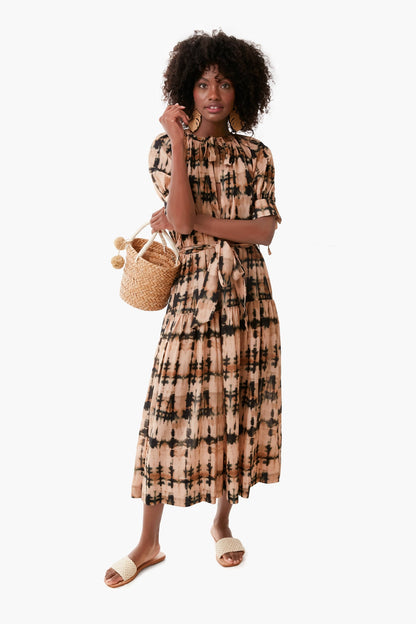 Desert Palm Tie Dye Printed Selena Coverup