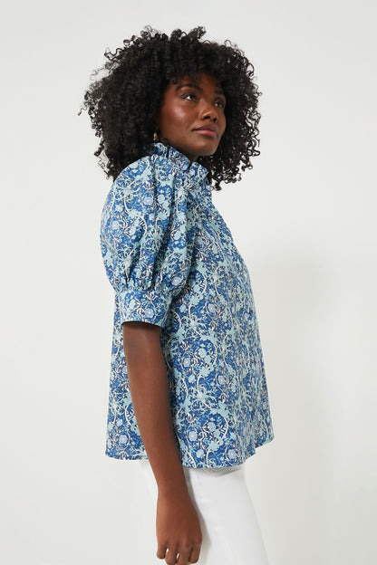 Blue Vines Louisa Blouse