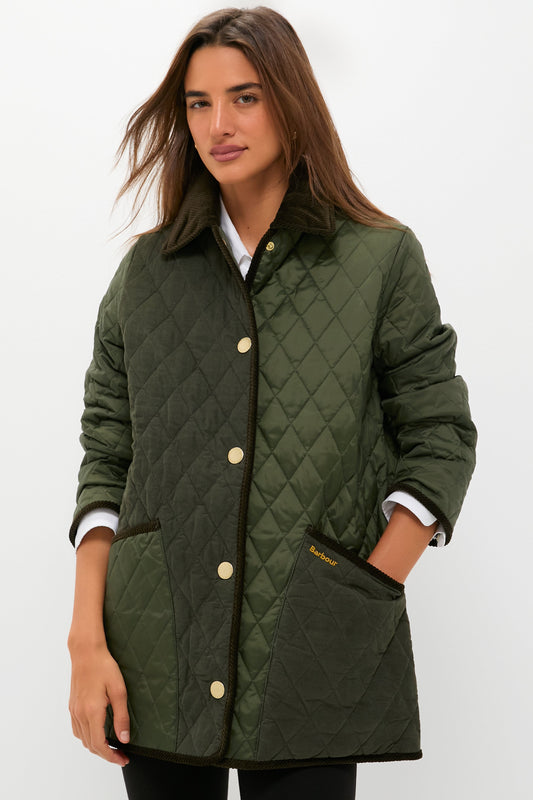 Olive Meryl Quilted Jacket