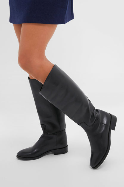 Black Leather Ryder Boots