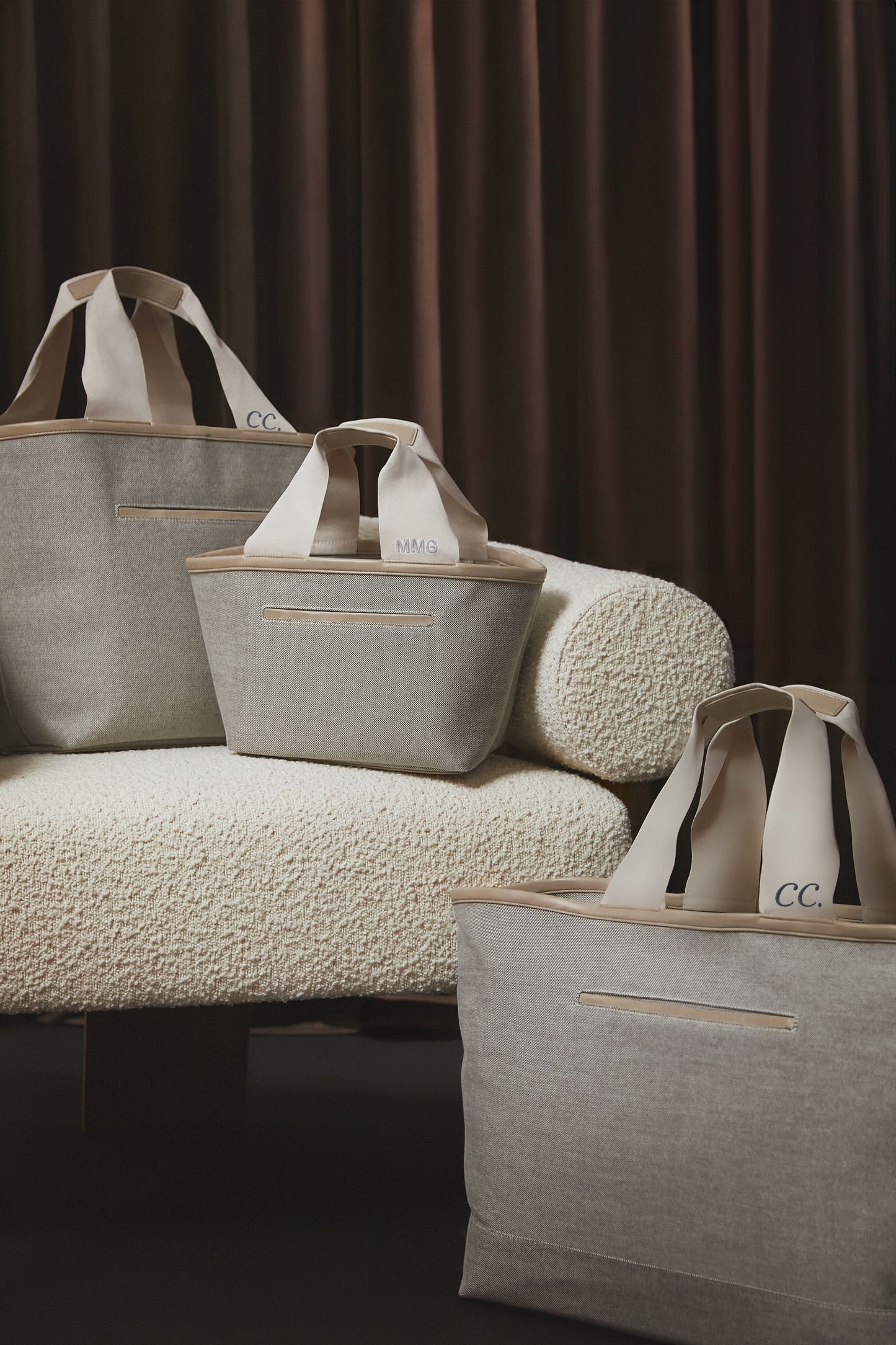 Gray Marled Tote Bag