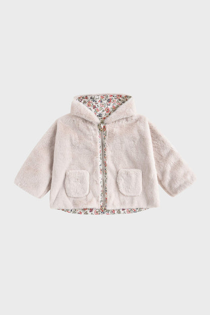Reversible Coat Felvet Cream Wild Flowers