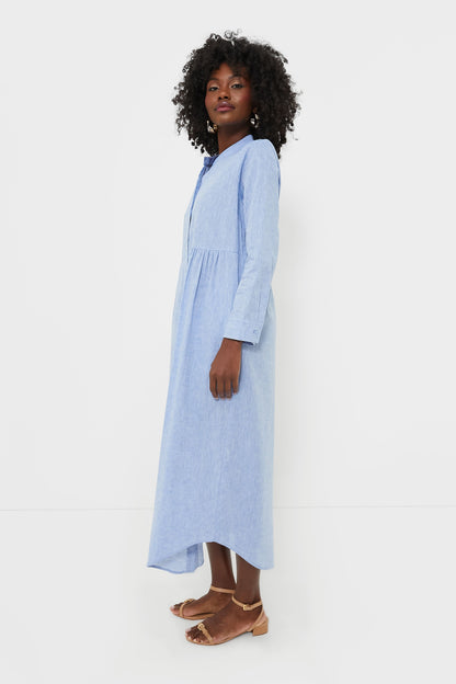 Chambray Linen Lydell Maxi Dress