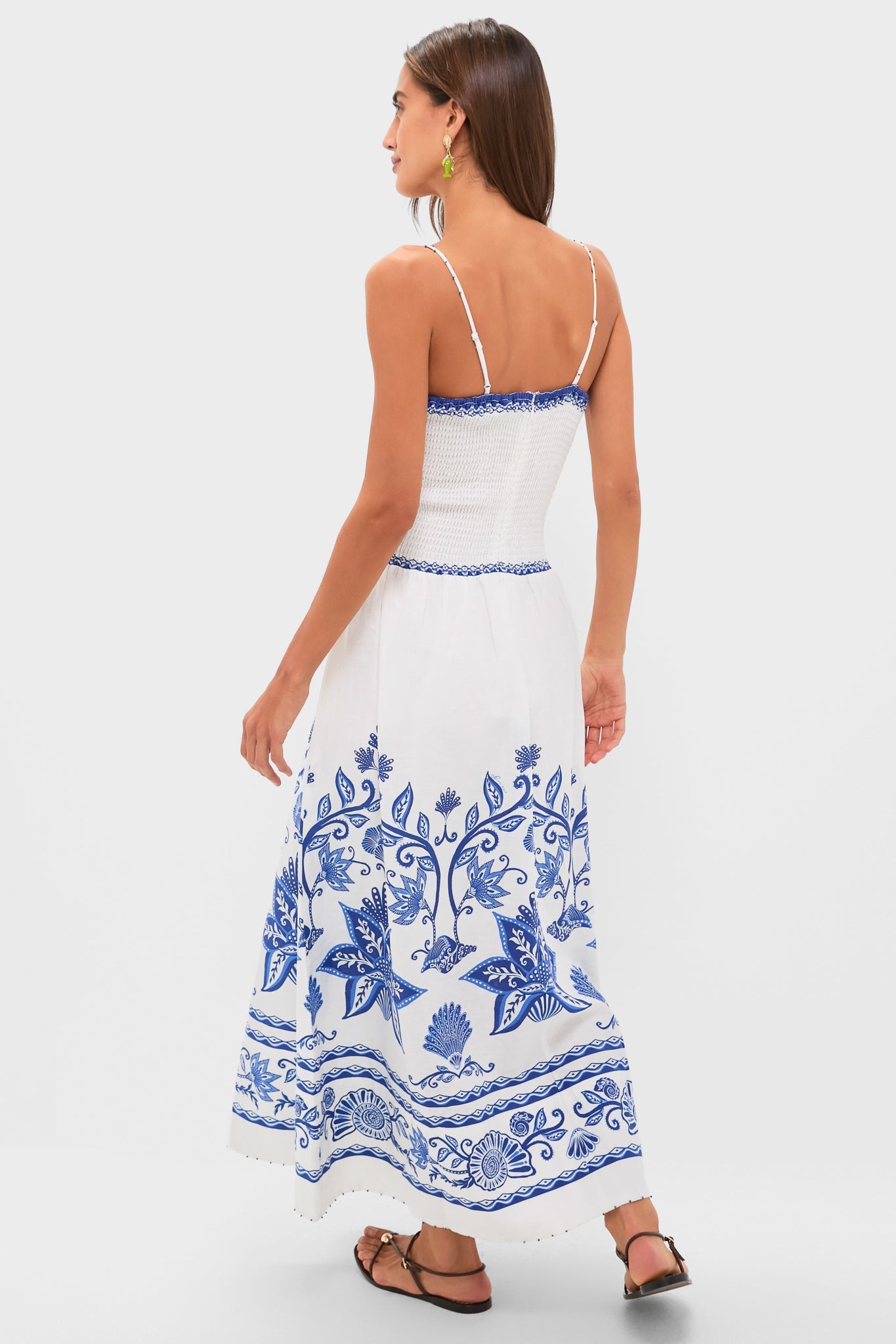 Shell Garden Off-White Sleeveless Midi Dress