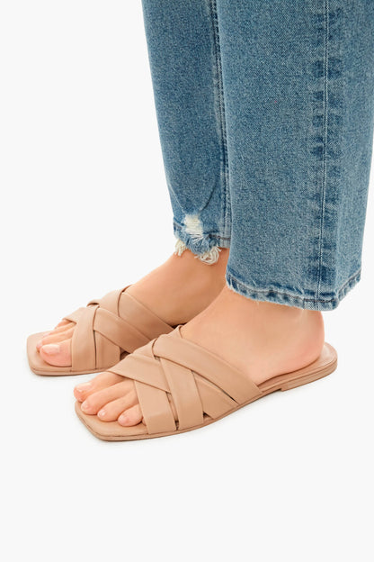 Tan Pressure Sandals