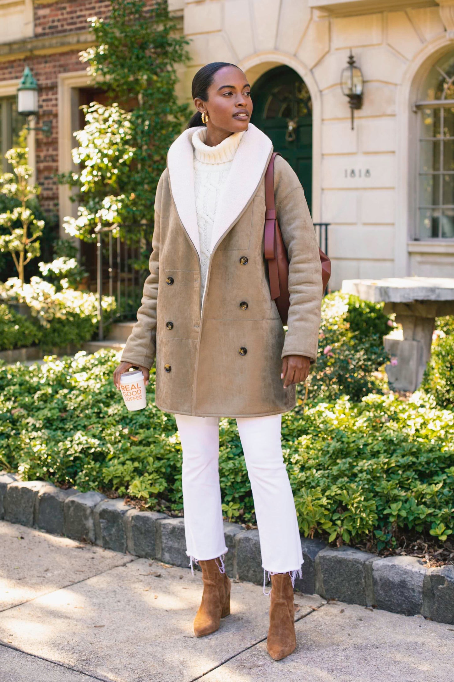 French Gray Suede Thayer Coat