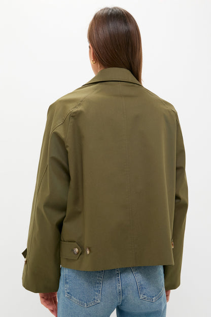Olive Drew Short Trench Coat