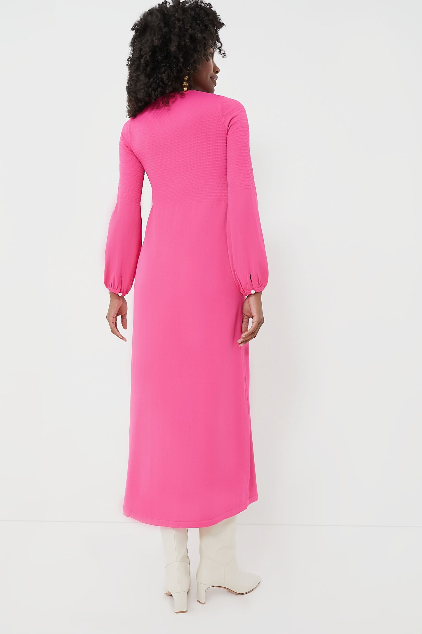 Hot Pink Double Knit Lennox Dress