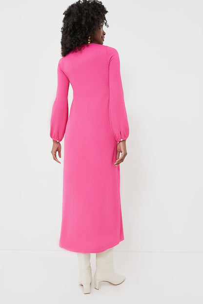 Hot Pink Double Knit Lennox Dress
