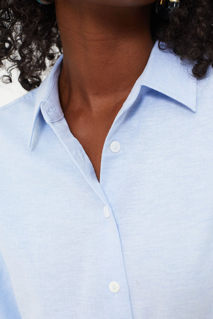 Blue Lightweight Oxford Nadine Boyfriend Button Down