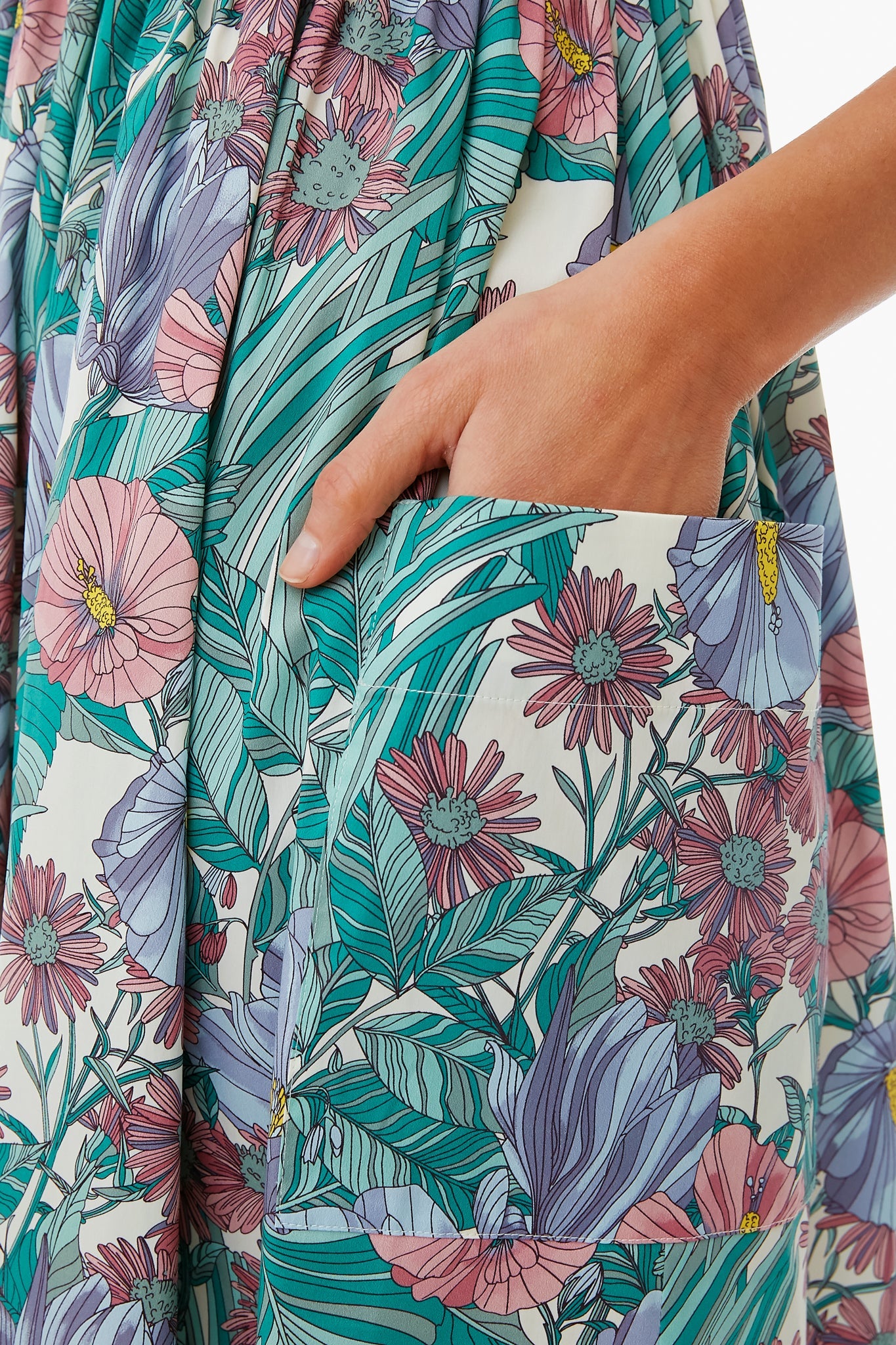 Hibiscus Tie Shoulder Beach Dress