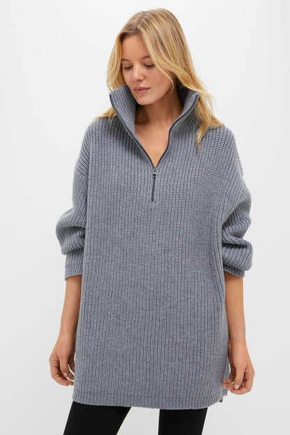 Heather Gray Chunky Knit Luke Sweater