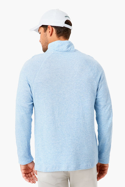 Light Blue Heather Cloud Quarter Zip