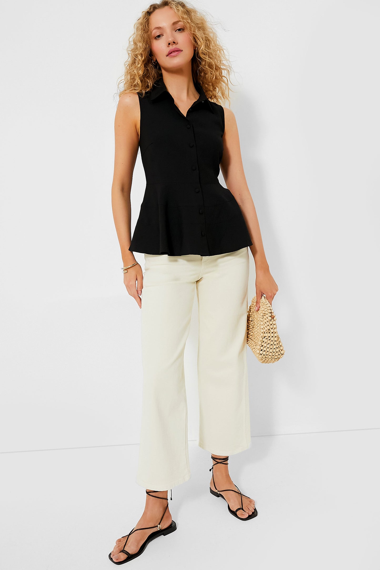 Black Sleeveless Ashlen Blouse