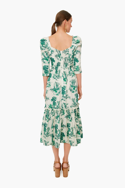 Forest Toile Green Bluehill Dress