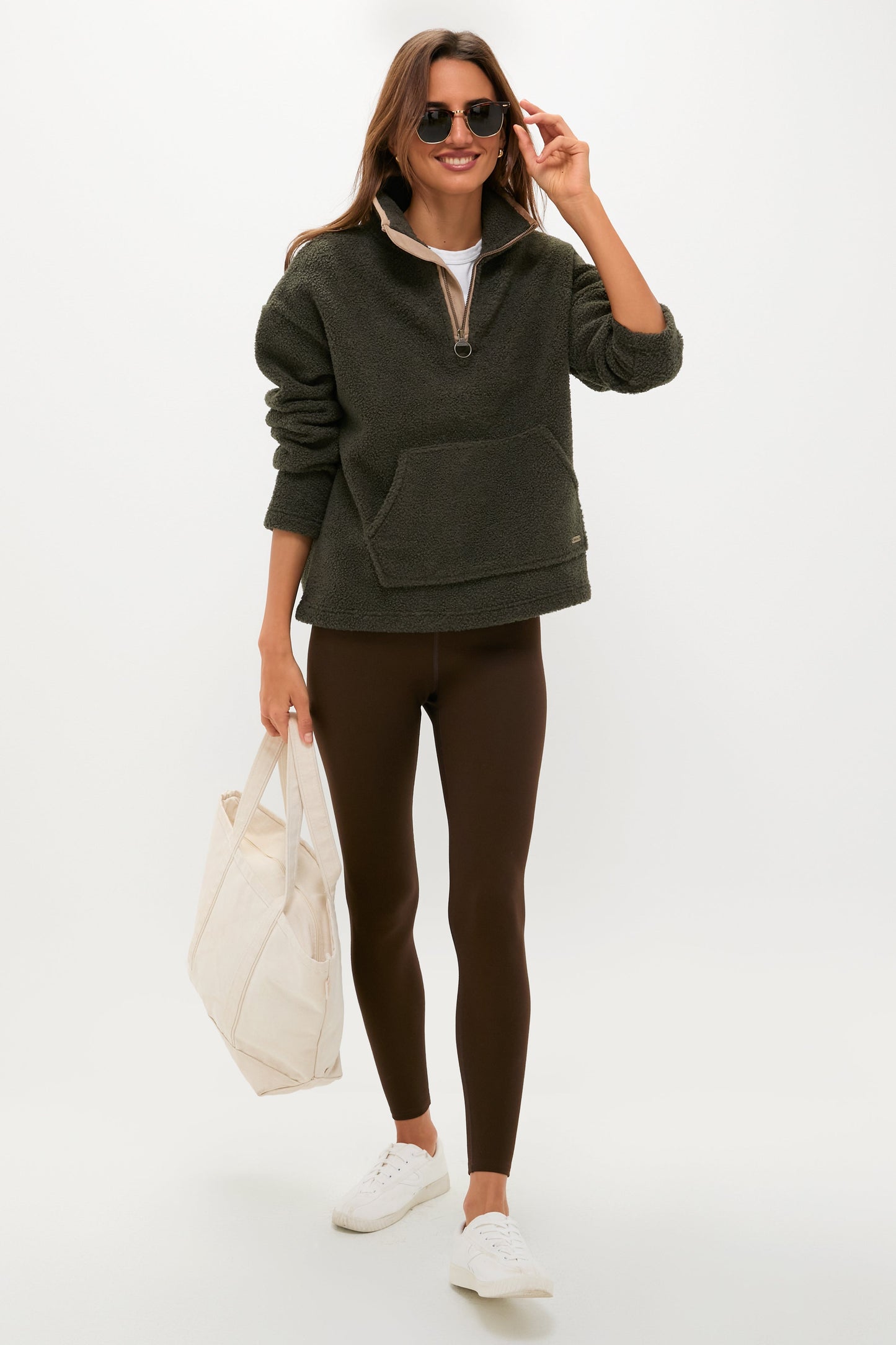 Olive Bamburgh Fleece Pullover