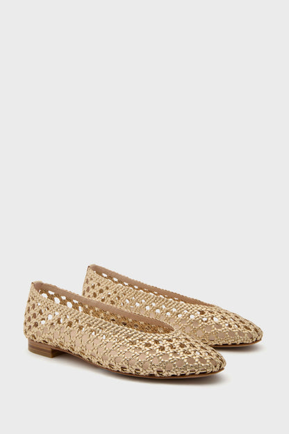 Champagne Woven Nina Flats