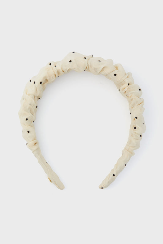 Cream Polka Dot Kelly Headband