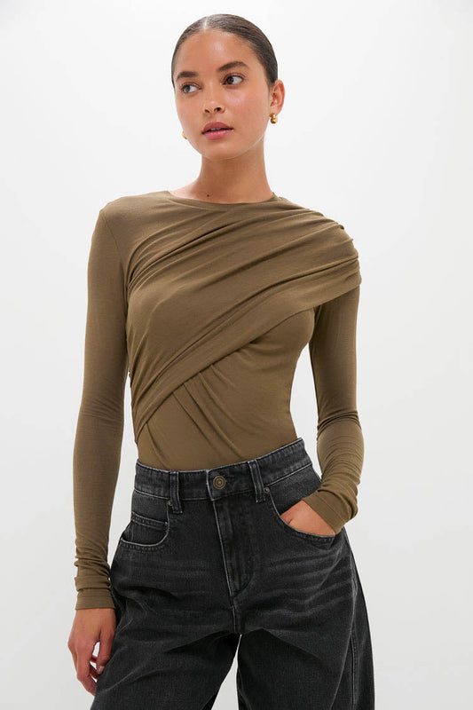 Khaki Dressi Top
