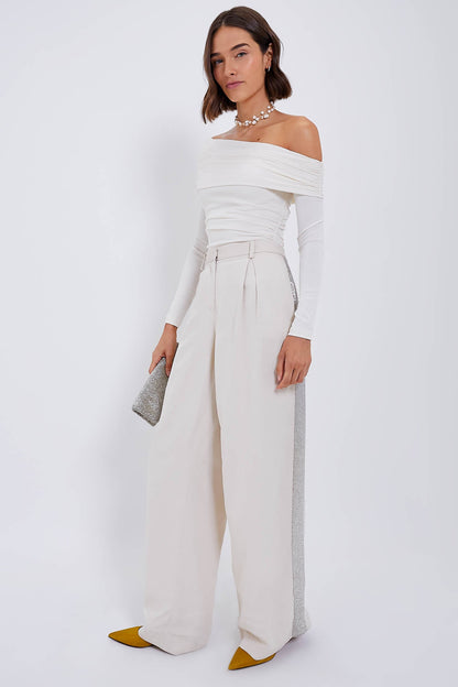 French Oak Sullivan with Beaded Tux Stripe Pant