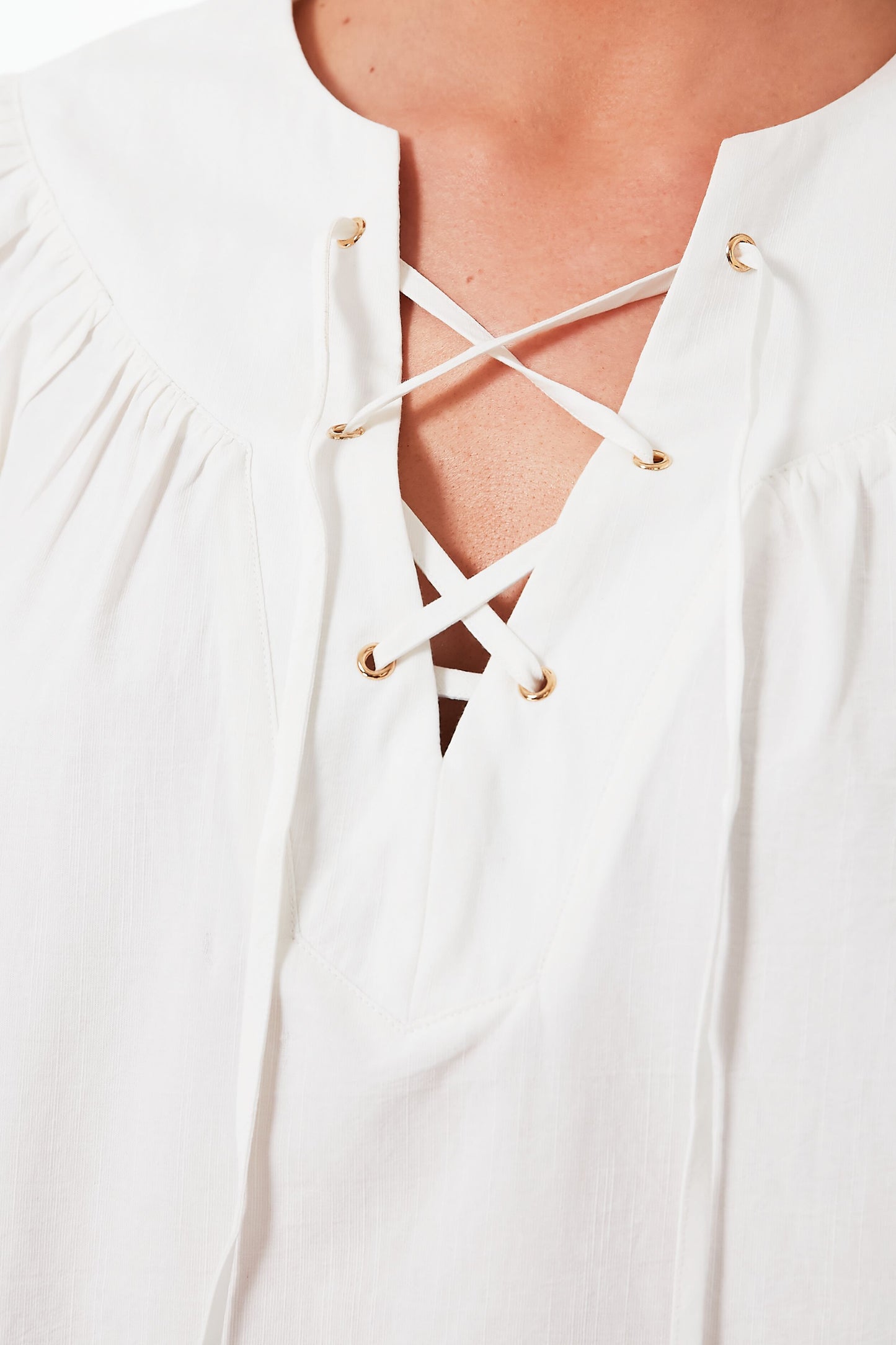 White Tie Front Robbie Top