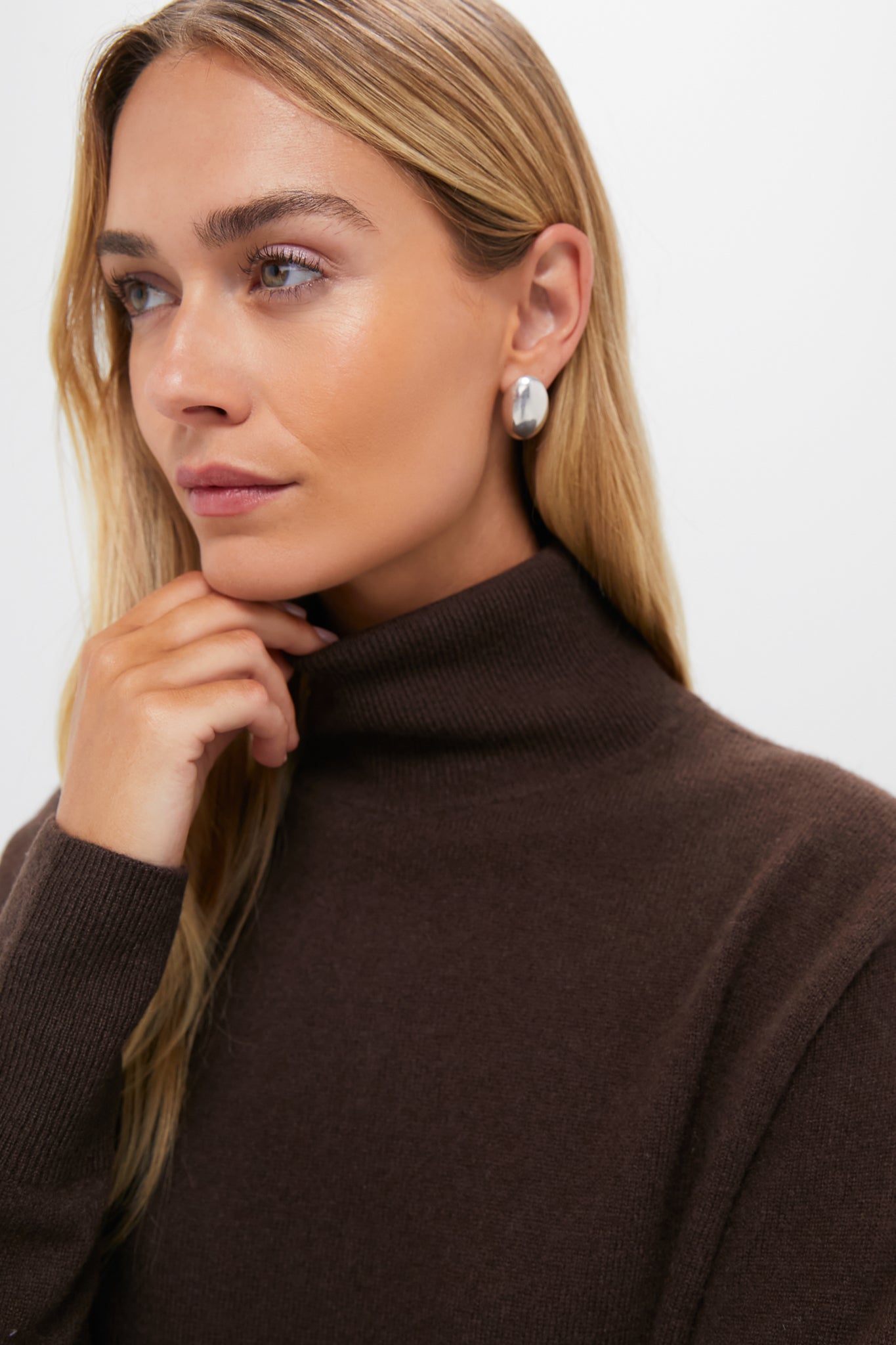 Chocolate Cashmere Turtleneck Sweater