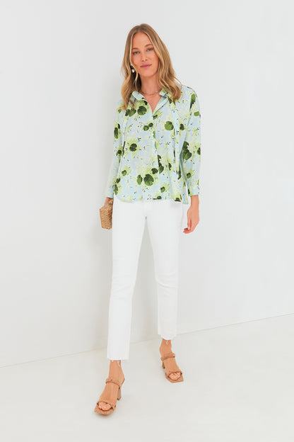 Hydrangea Blooms Hallie Tie Blouse