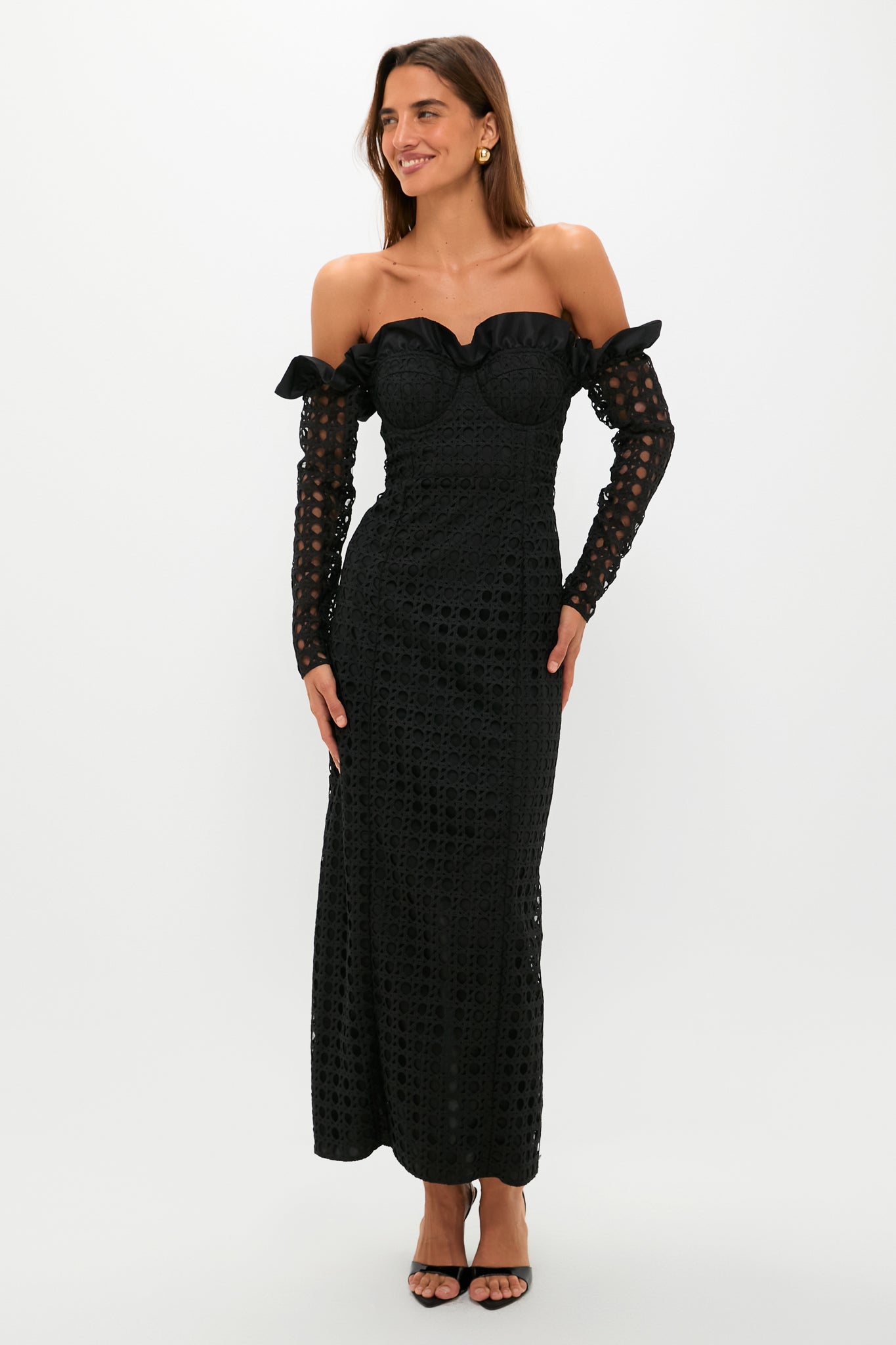 Cane Lace Off the Shoulder Monique Dress