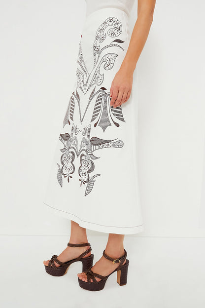 Off White Brown Sandy Skirt