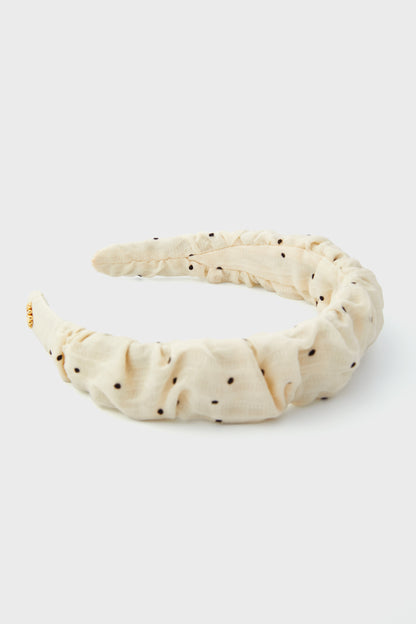 Cream Polka Dot Kelly Headband