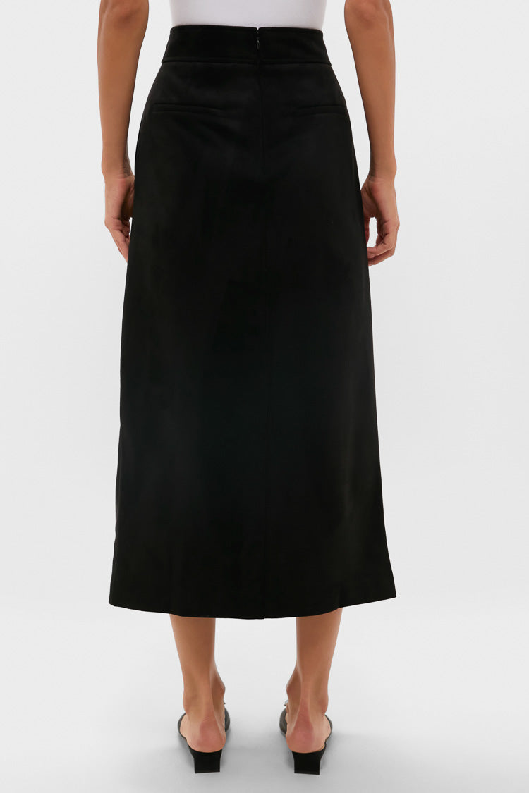 Black Suede Lorna Pencil Skirt