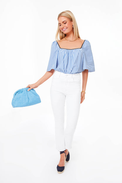 Blue Stripe Celia Top