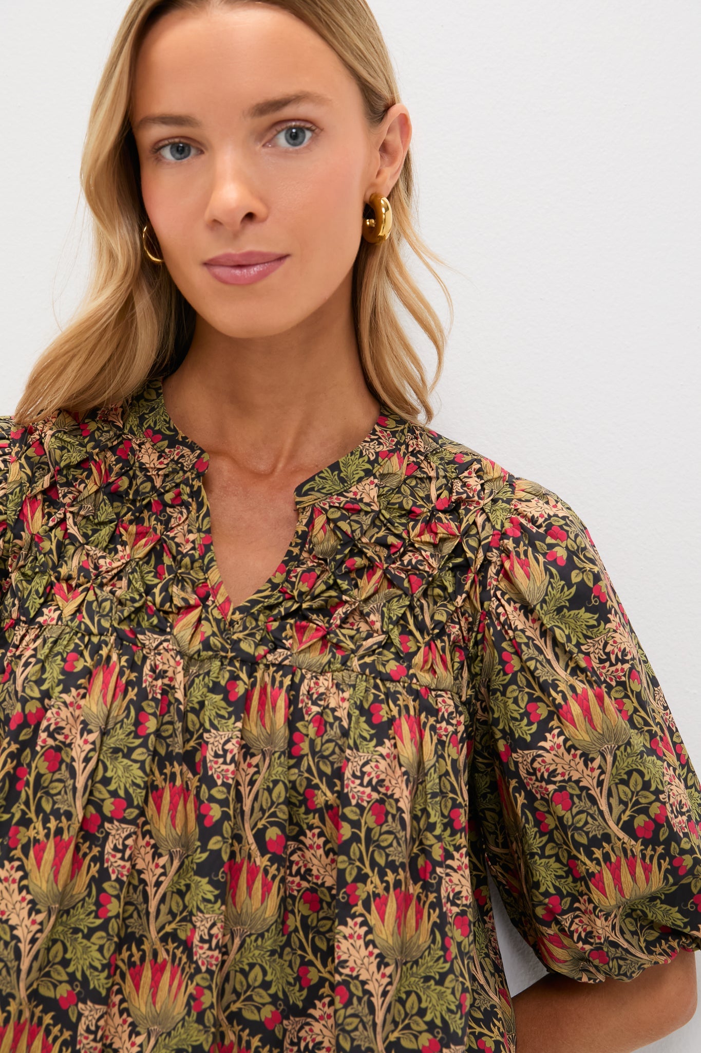 Black Multi Floral Frida Blouse