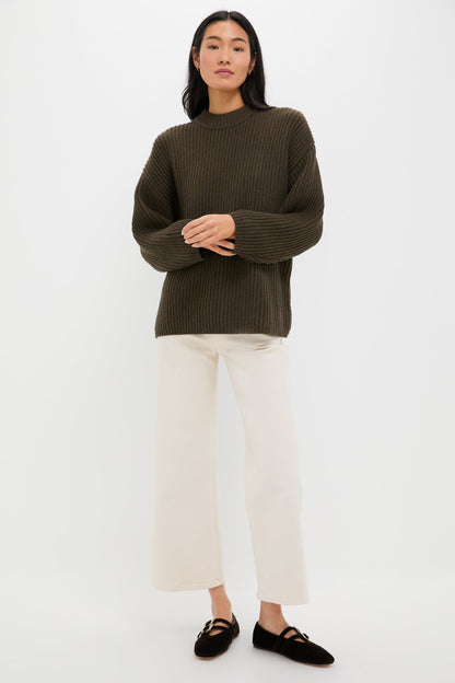 Olive Green Crewneck Jack Sweater