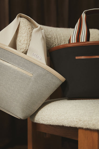 Mini Black Nylon Tote Bag