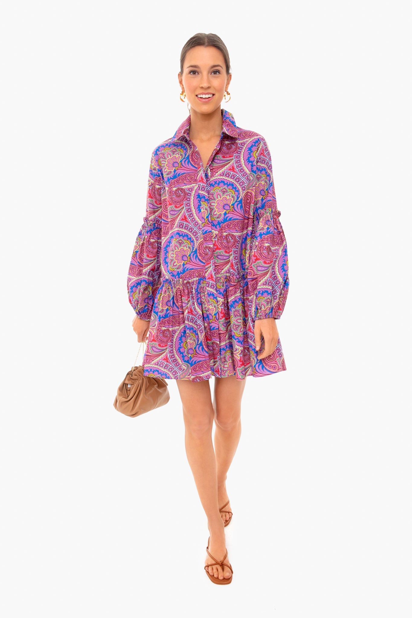 Berry Paisley Zamata Dress