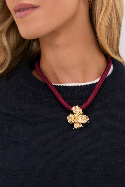 Maroon Lelani Necklace