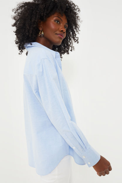 Blue Lightweight Oxford Nadine Boyfriend Button Down