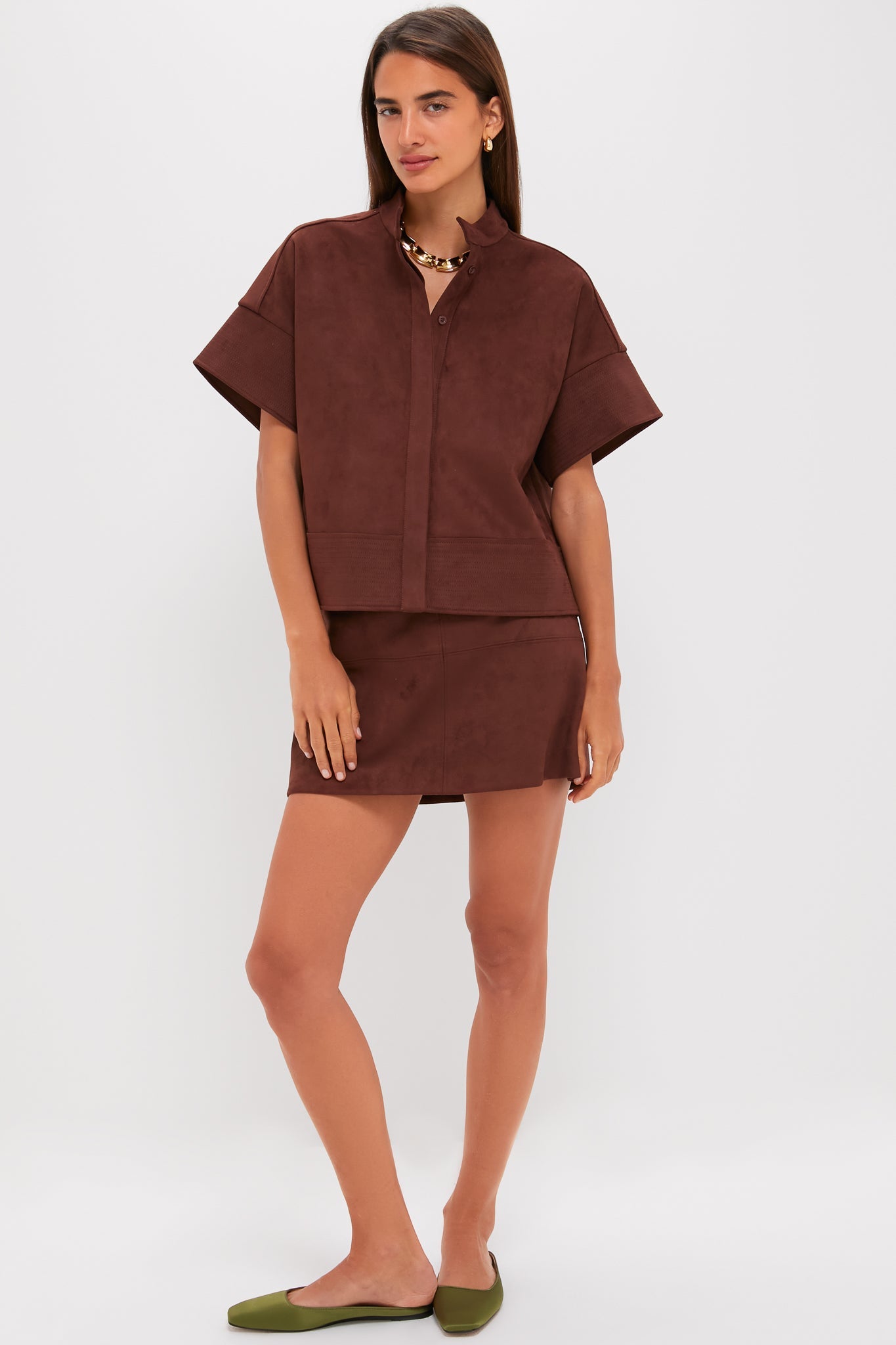 Ganache Vegan Suede Meg Mini Skirt