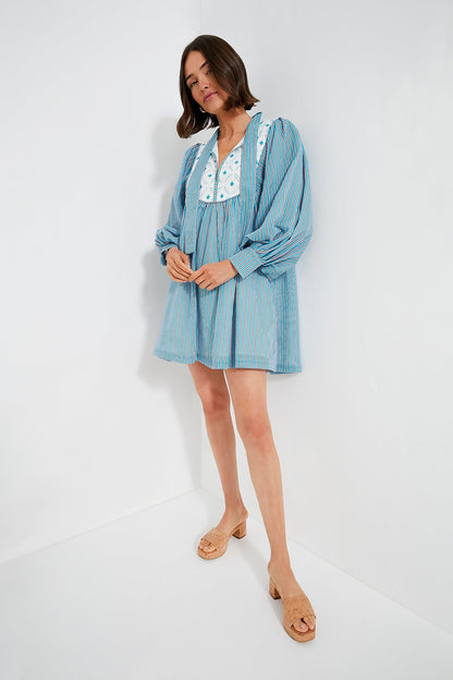 Blue Stripe Juliette Dress