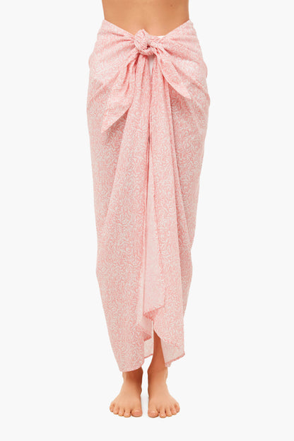 Rosette White Full Length Pareo