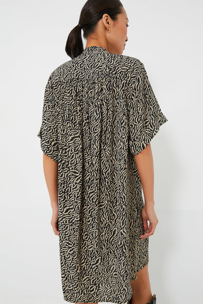 Ecru Black Vallea Dress