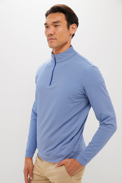 Sport Navy Perth Sugar Stripe Quarter Zip