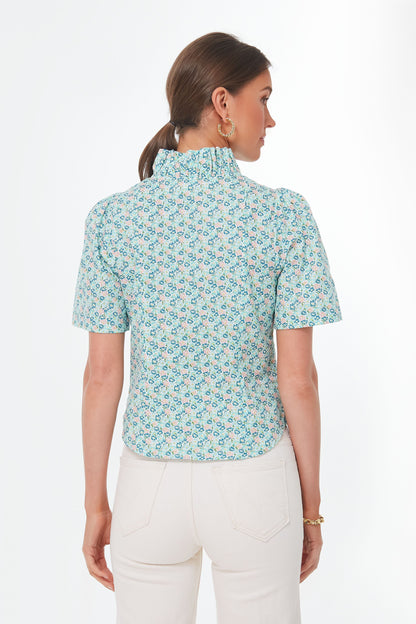 Blue Floral Rory Blouse