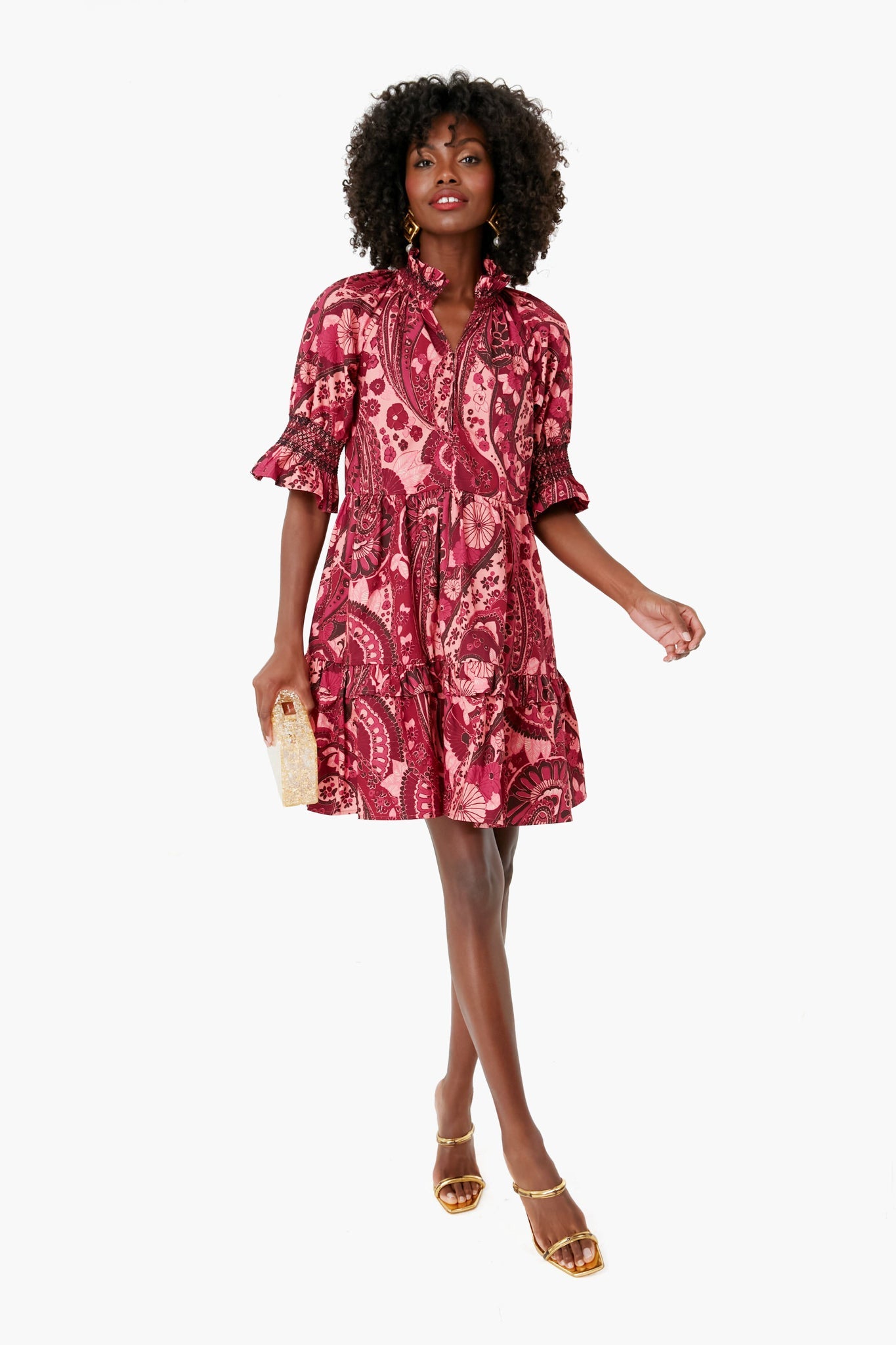 Fall Paisley Berry Halima Dress