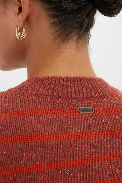 Burnt Orange Stripe Claydon Knitted Jumper