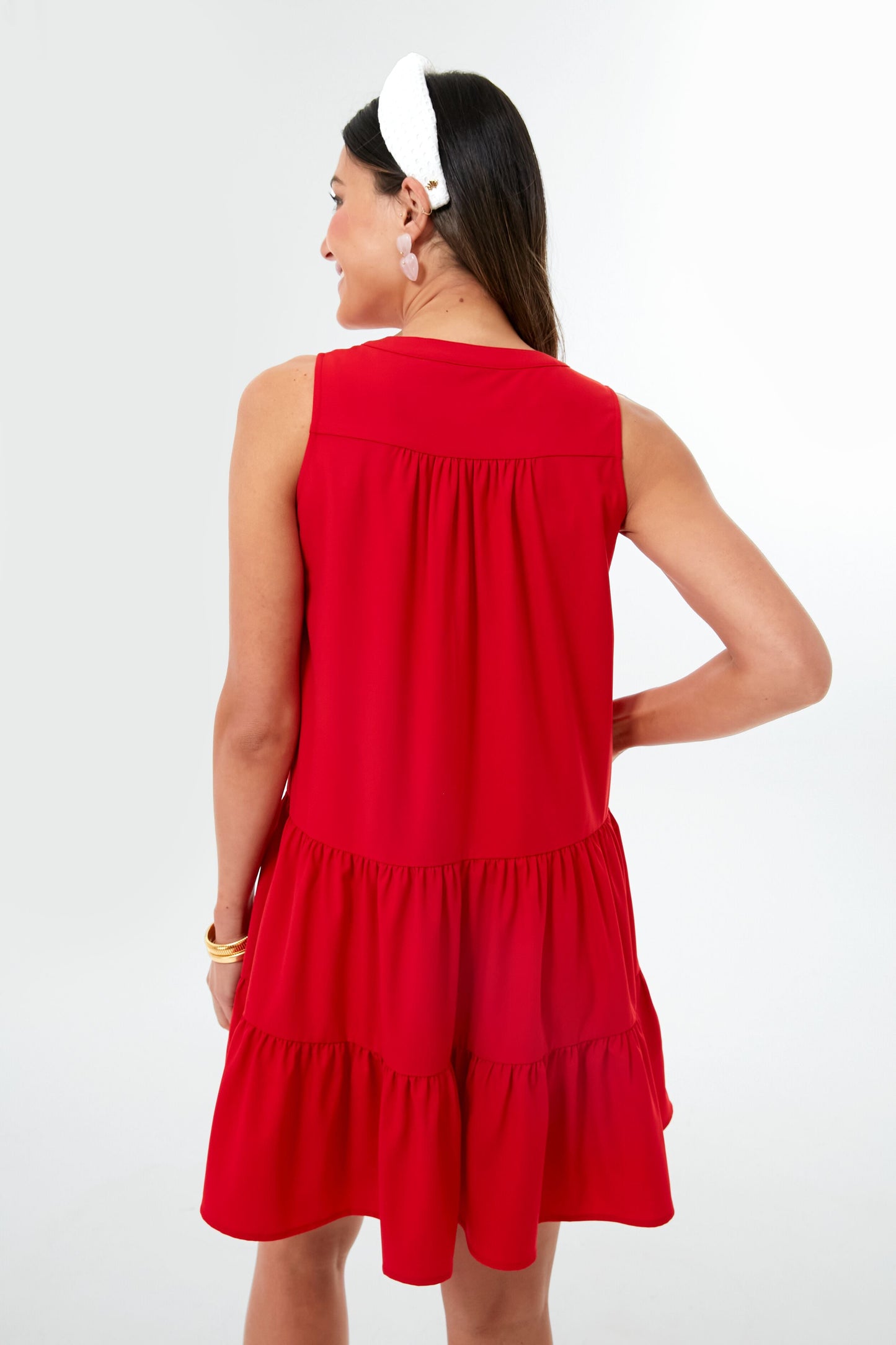 Red Crepe Sleeveless Kenzo Dress